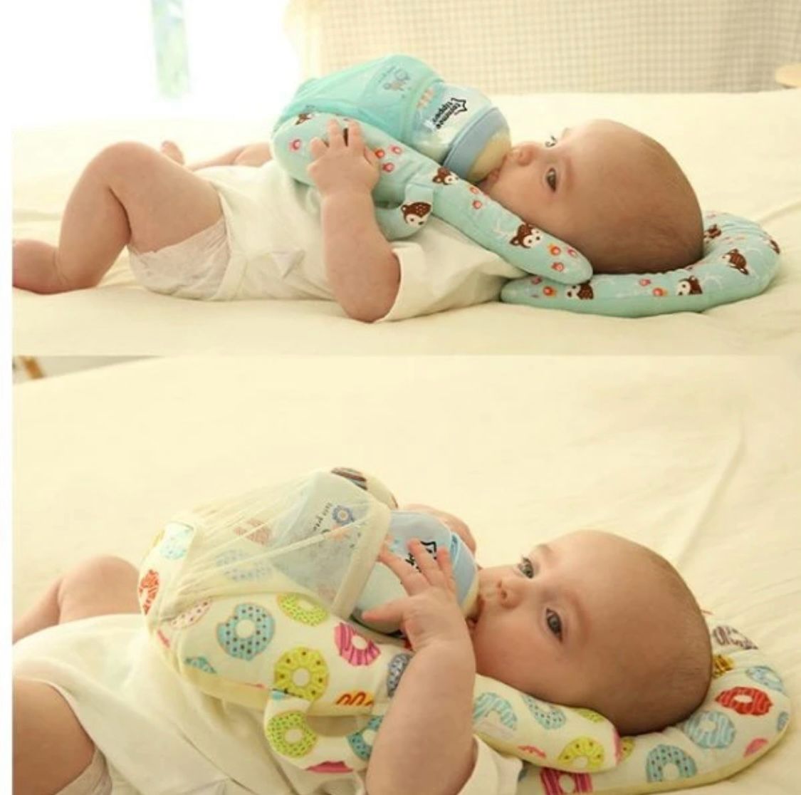 Baby Feeding Pillow with Detachable Feeder Holder
